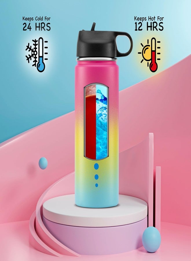 SENS Hydra Rainbow 304 Stainless Steel Sipper Bottle Hot or Cold up to 24 Hours | Leak Proof | BPA Free | Travel | Adult & Kids | 500 ml|Rainbow - Image 2